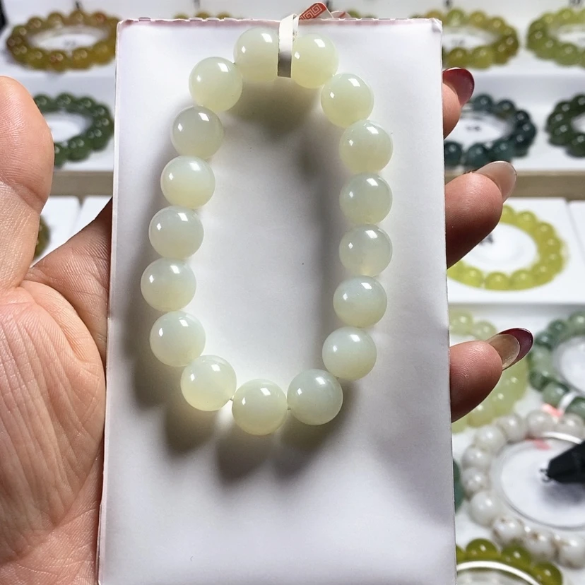 【闪购商品】未镶嵌蛇纹石玉手链  卡12