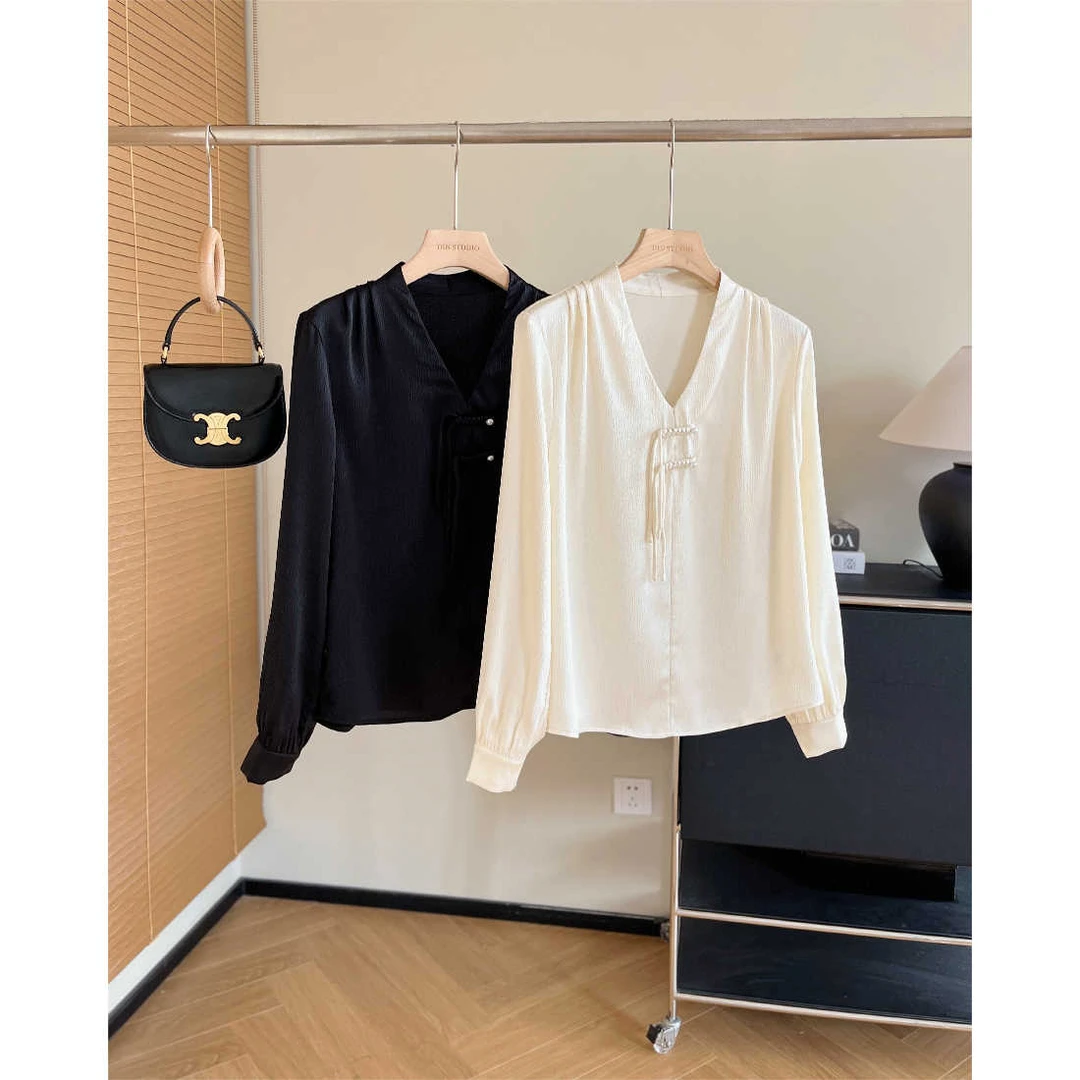 大叮自制清仓盘扣小衫！S4336