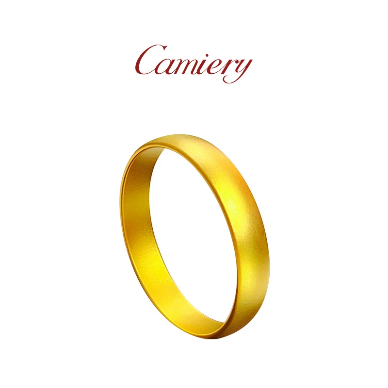 CAMIERY新中式古法宽面轮胎素圈手镯