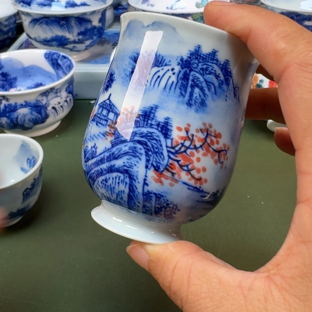 陶瓷景德镇纯手绘茶具圆圆219