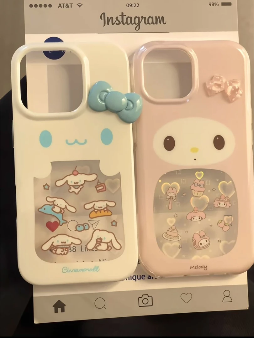 卡通蝴蝶结玉桂狗美乐蒂适用iPhone16手机壳苹果15/14promax女13