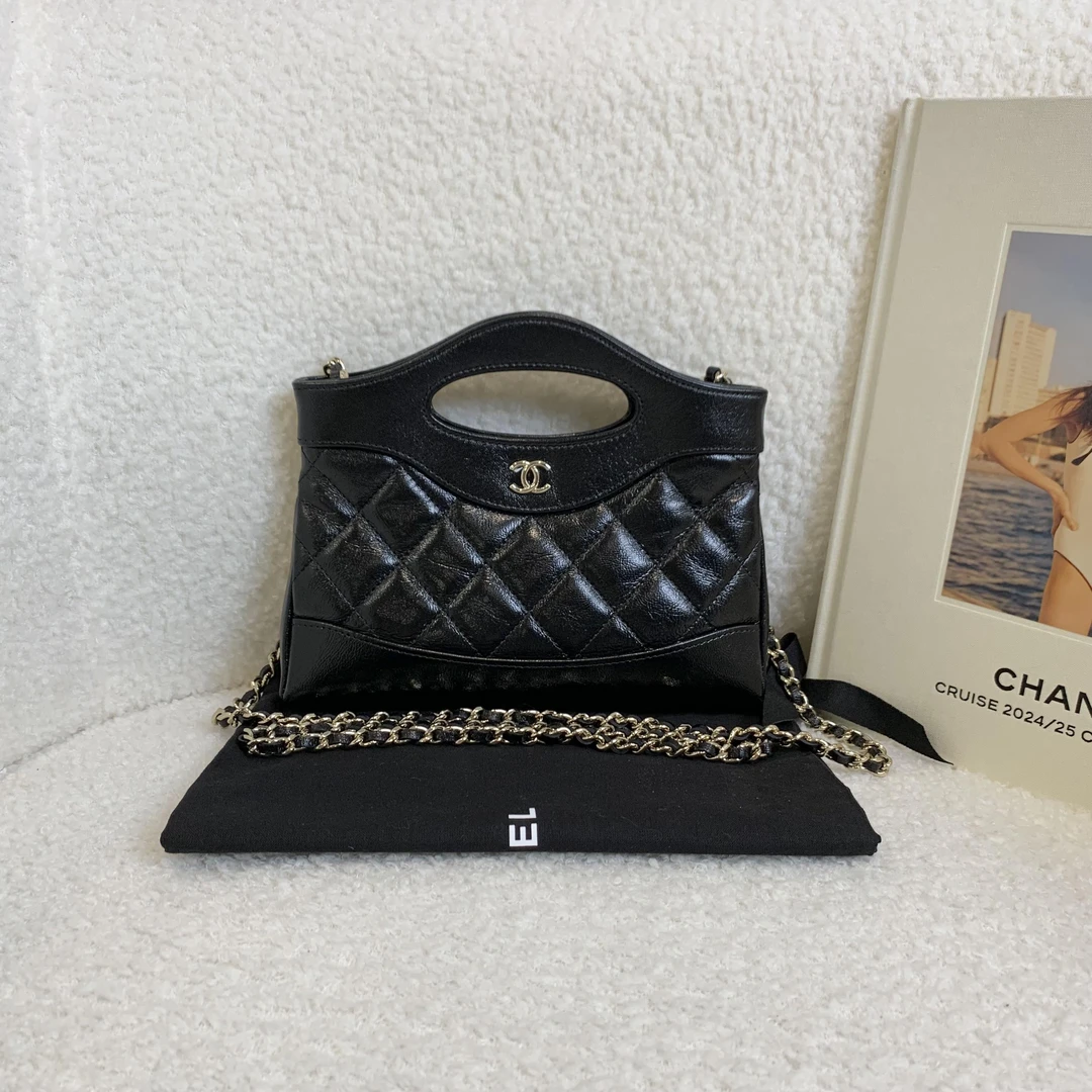 99新 Chanel/香奈儿 壹臻/24B黑金油腊羊31bag nano/99995571