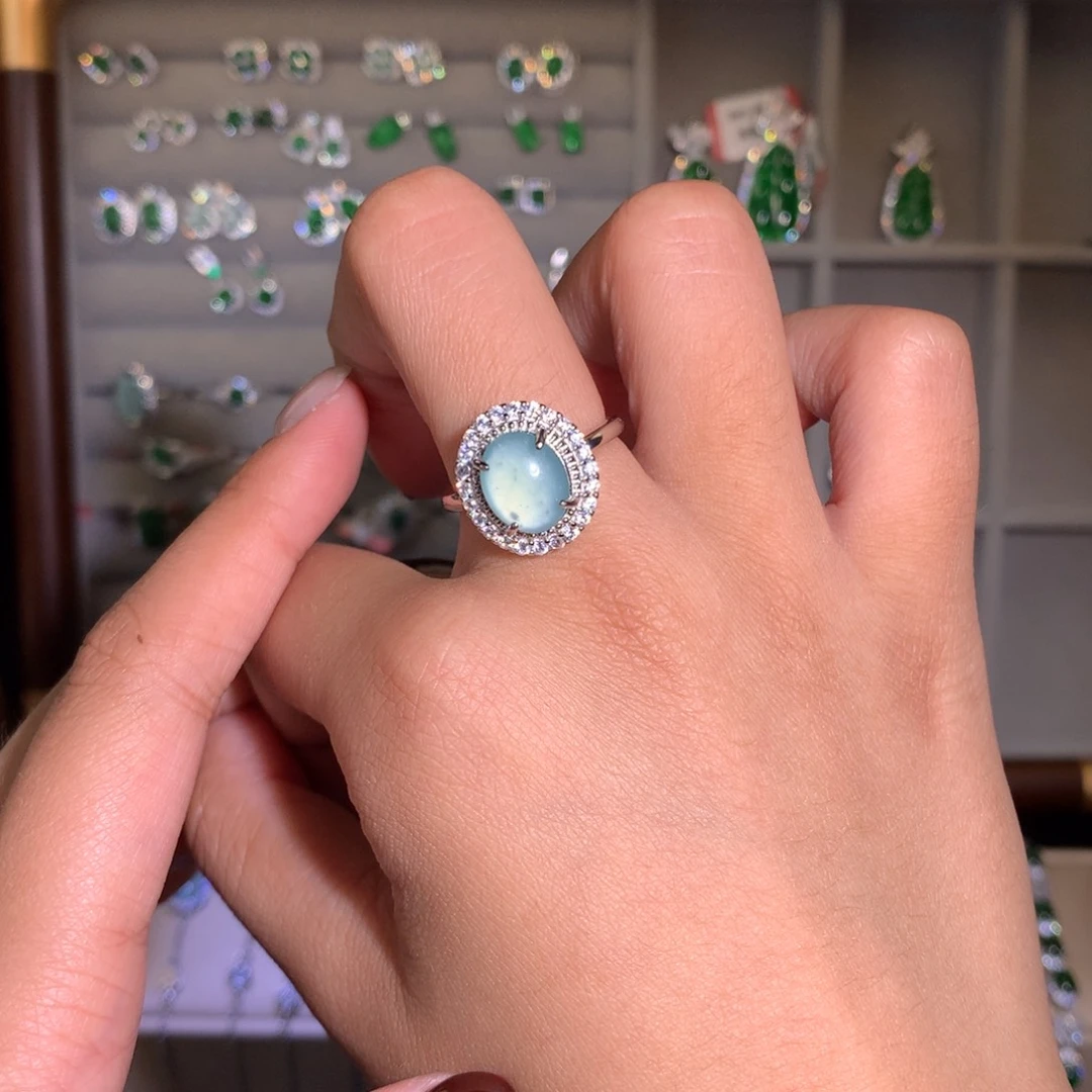 翡翠未镶嵌戒指戒指