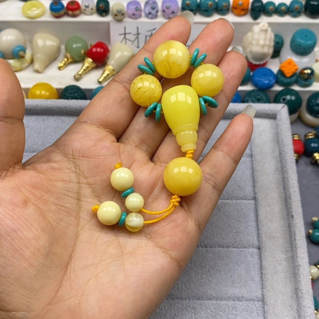 琉璃颈饰໑****卡14仿腊圆珠套件