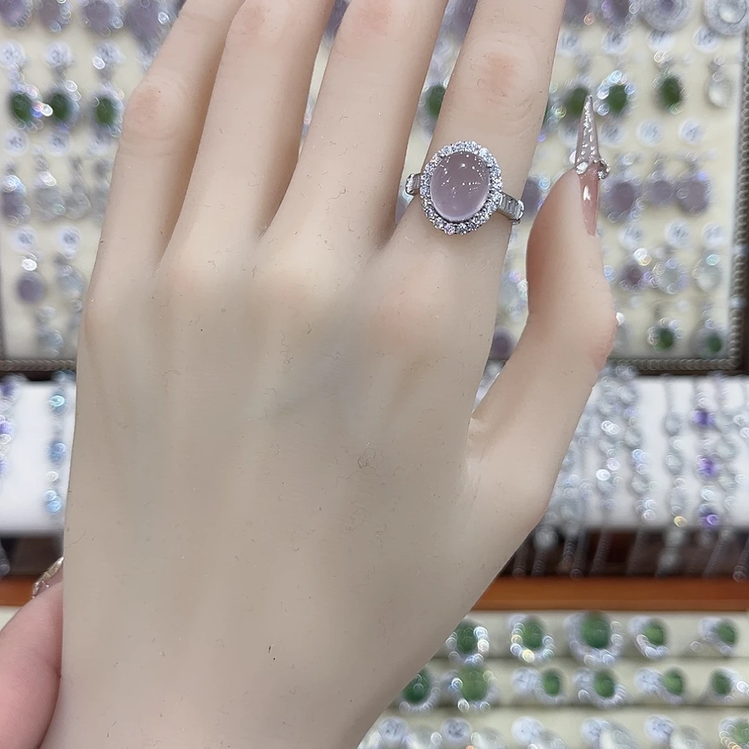 银S925镶嵌萤石戒指