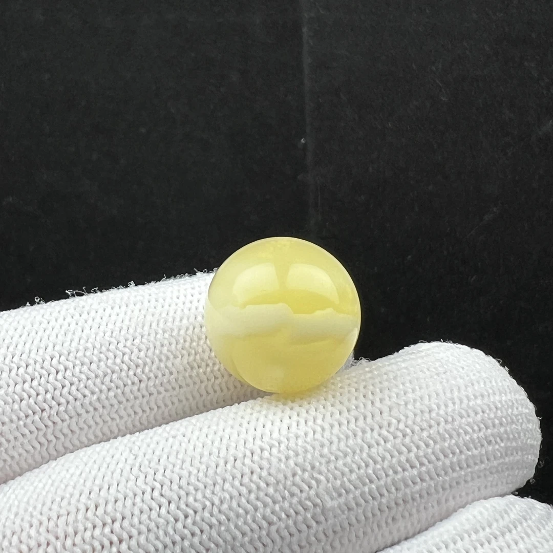 A1187天然蜜蜡圆珠约15.7mm支持复检 假一罚十