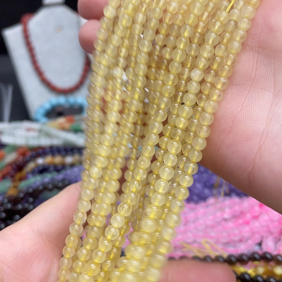 玛瑙/玉髓未镶嵌半成品金发晶4m