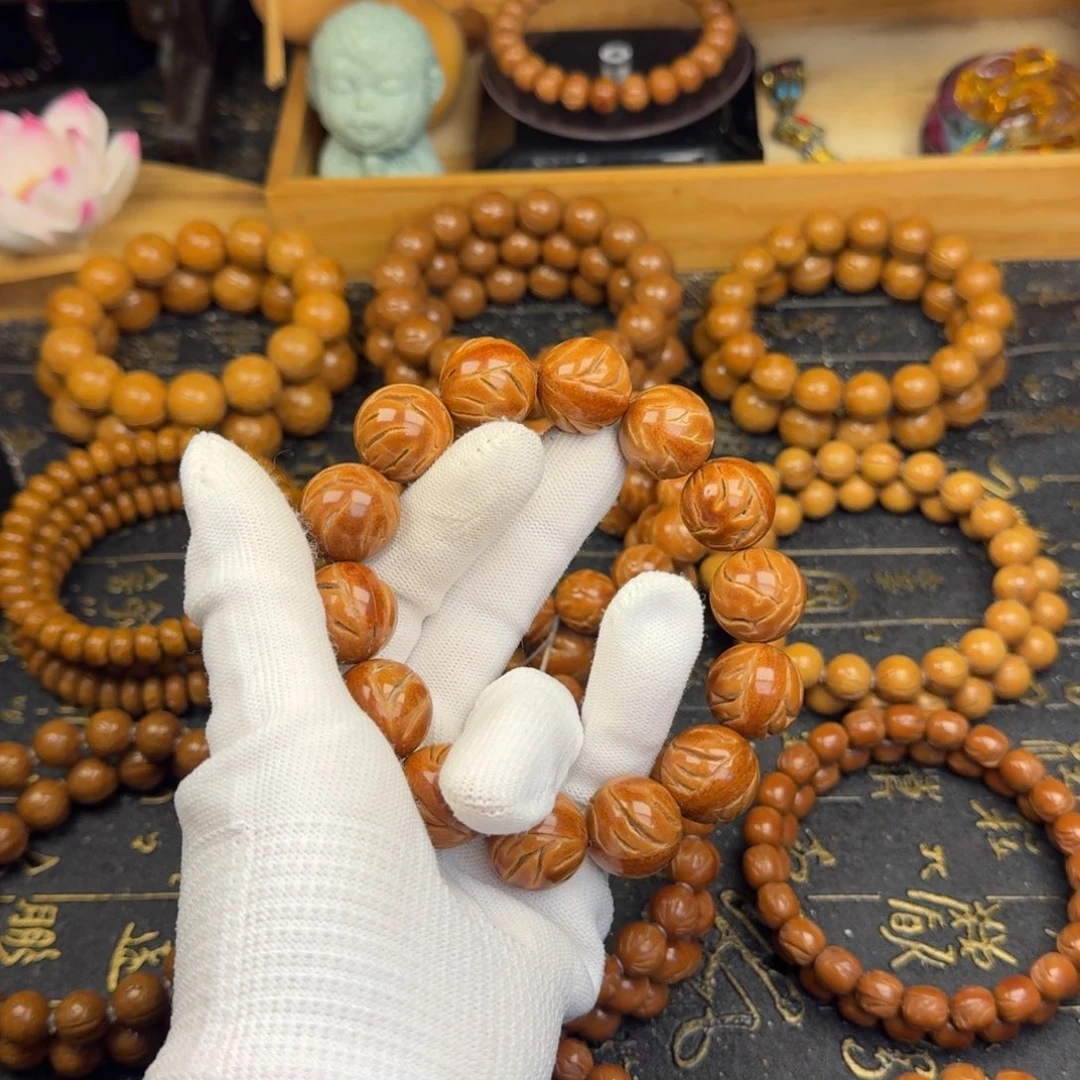 柘***流手串桃核18尺寸龙纹