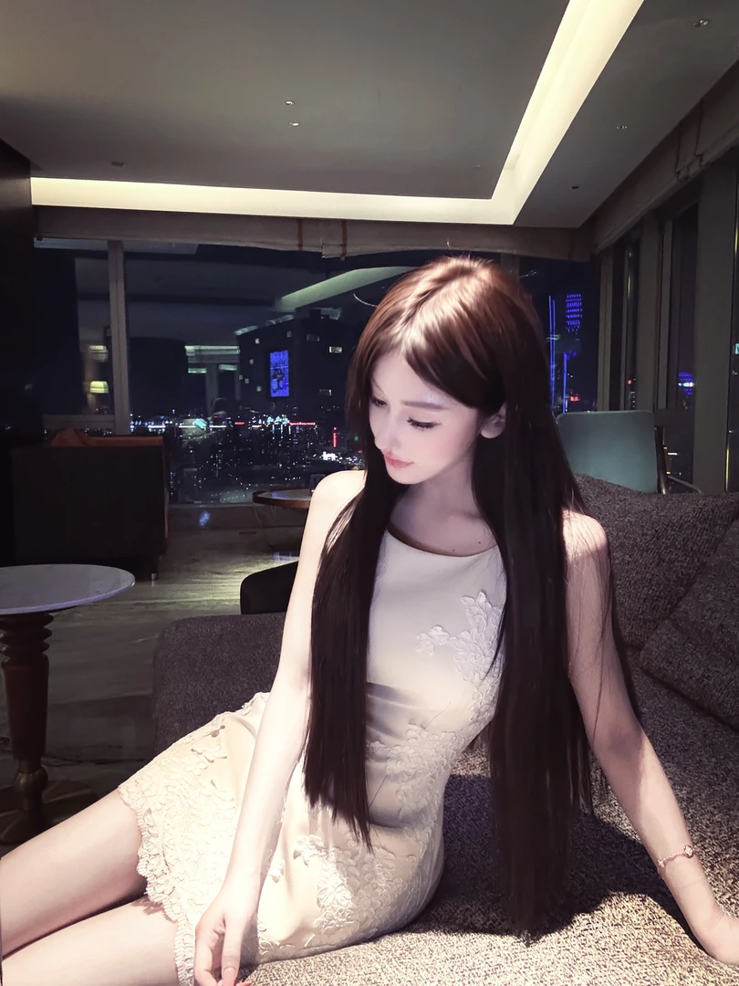 WW原创「花漾米裙」蕾丝时尚女士夏季重工显瘦收腰小众设计感连衣裙