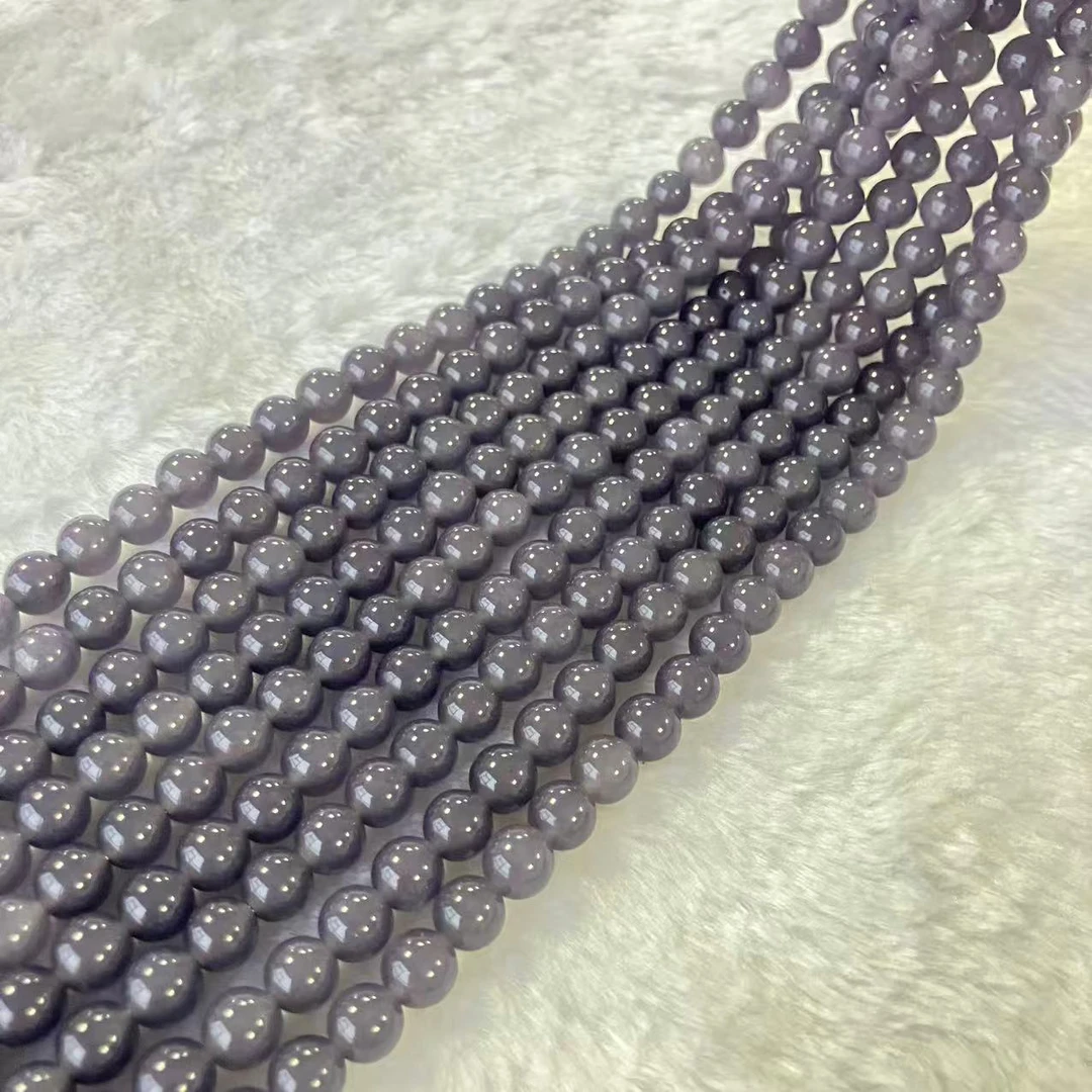 杰米石英质玉半成品女士手串手链项链圆珠diy手工编制A66