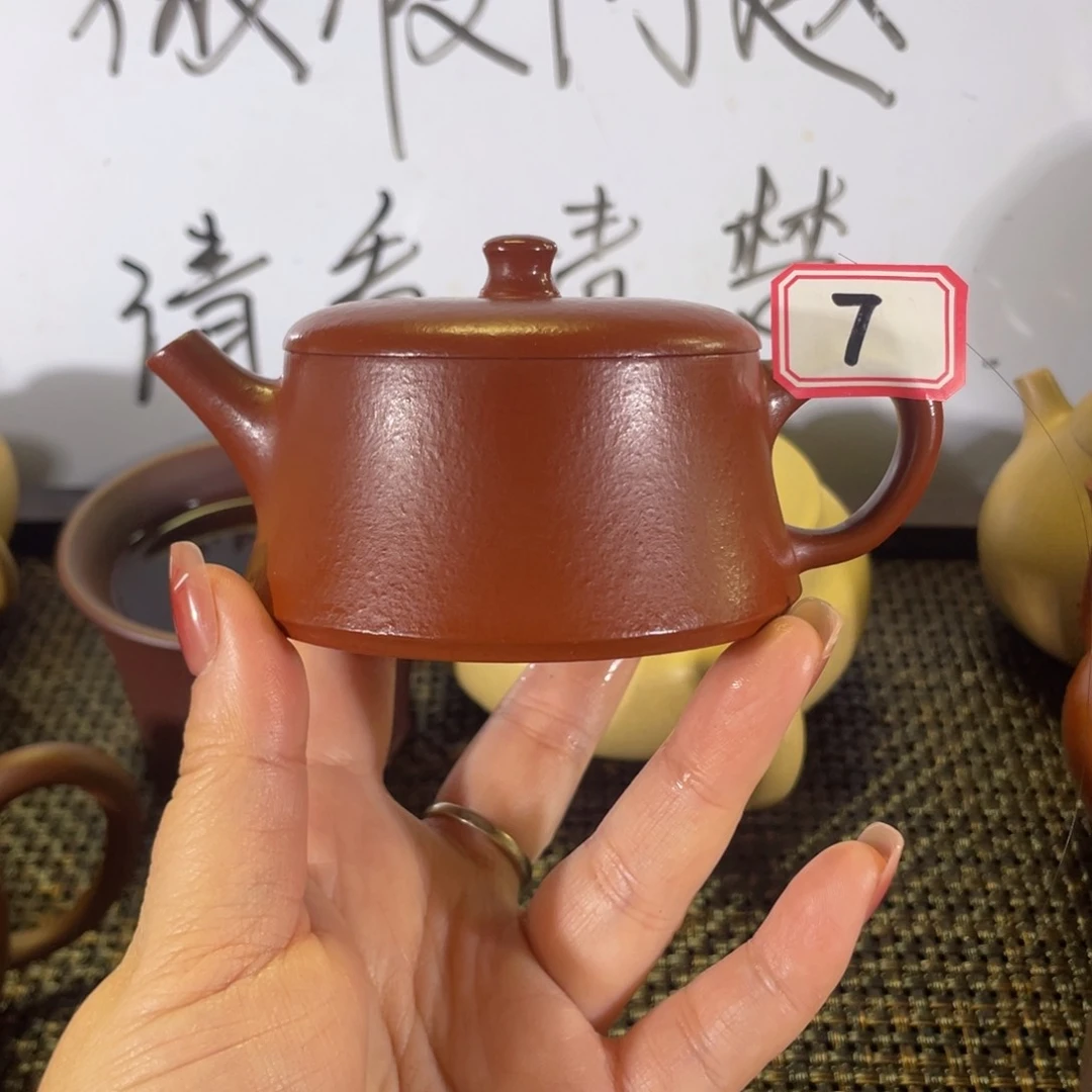 紫砂茶壶云柱朱泥