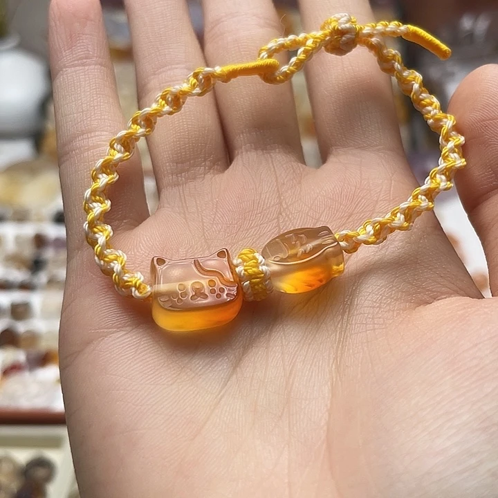 玛瑙/玉髓未镶嵌玛瑙猫饼手绳
