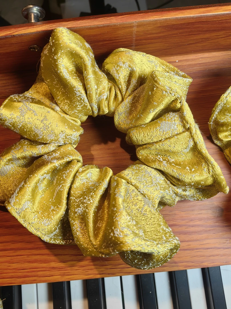 法式复古丝织ins锦缎面发圈少女大肠圈彩色气质头花发绳头绳发饰