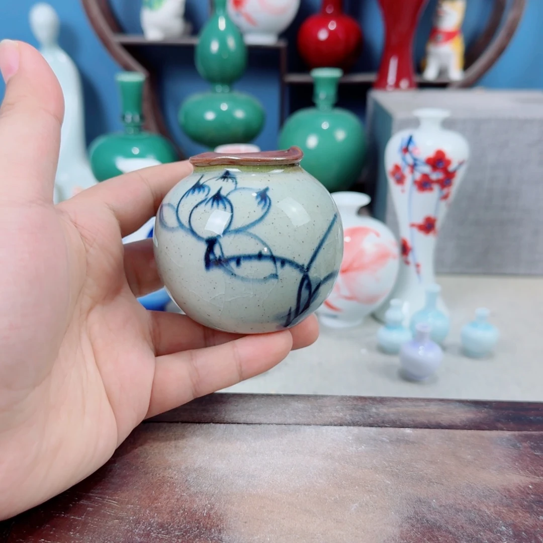 陶瓷手工小花器摆件