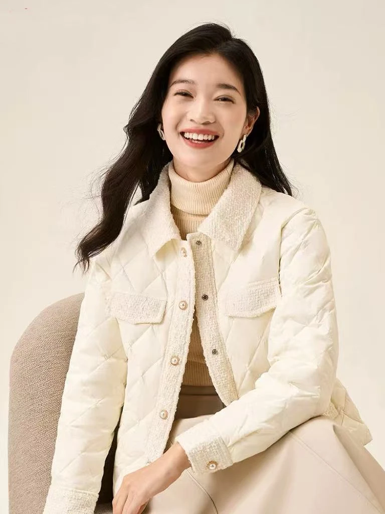 【D900】冬季新品羽绒服短款小香风时尚名媛气质优雅淑女秋冬新款