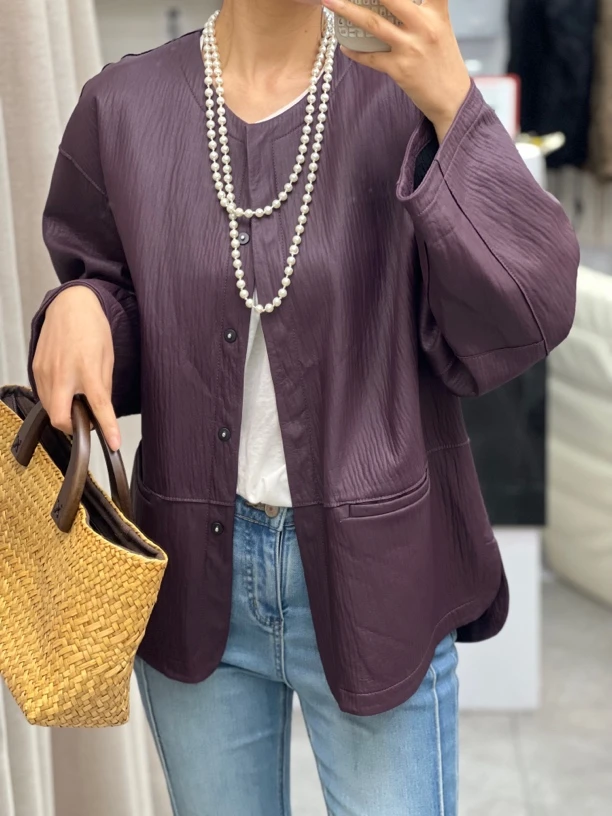 “进口小羊皮×苎麻匠心之作：皮外套的格调新篇