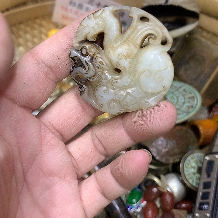 心***忍一物一拍貔貅手把件