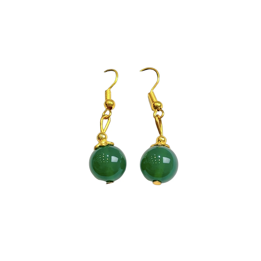 翠青冰魄耳环 A43-05