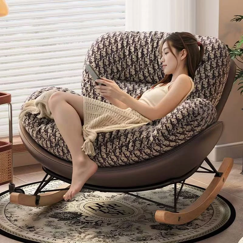 蝴蝶摇摇椅升级底座猫抓皮大号超软午睡躺椅阳台休闲单懒人沙发椅