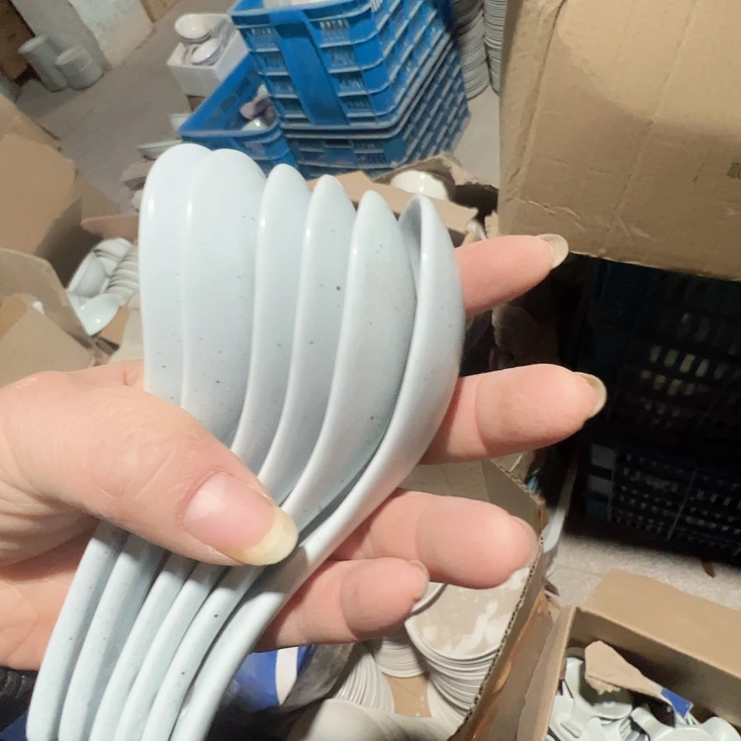 瓷景德镇高温陶瓷韩风汤勺6个