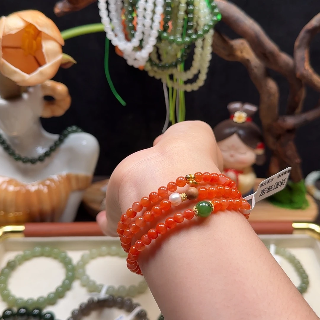 南红玛瑙未镶嵌手串