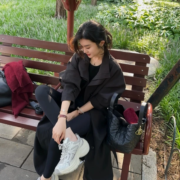 【郝洁】“漫步巴黎”做旧脏脏老爹鞋透气百搭通勤风网面老爹鞋2576