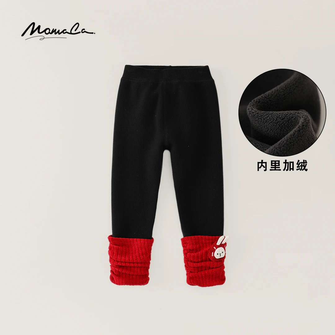 MOMOCO冬季女童时尚韩系可爱小兔子打底裤休闲裤77820360003