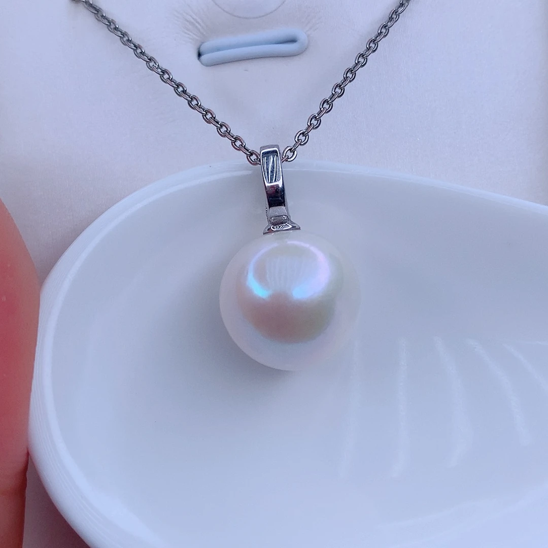 淡水珍珠银S925镶嵌颈饰