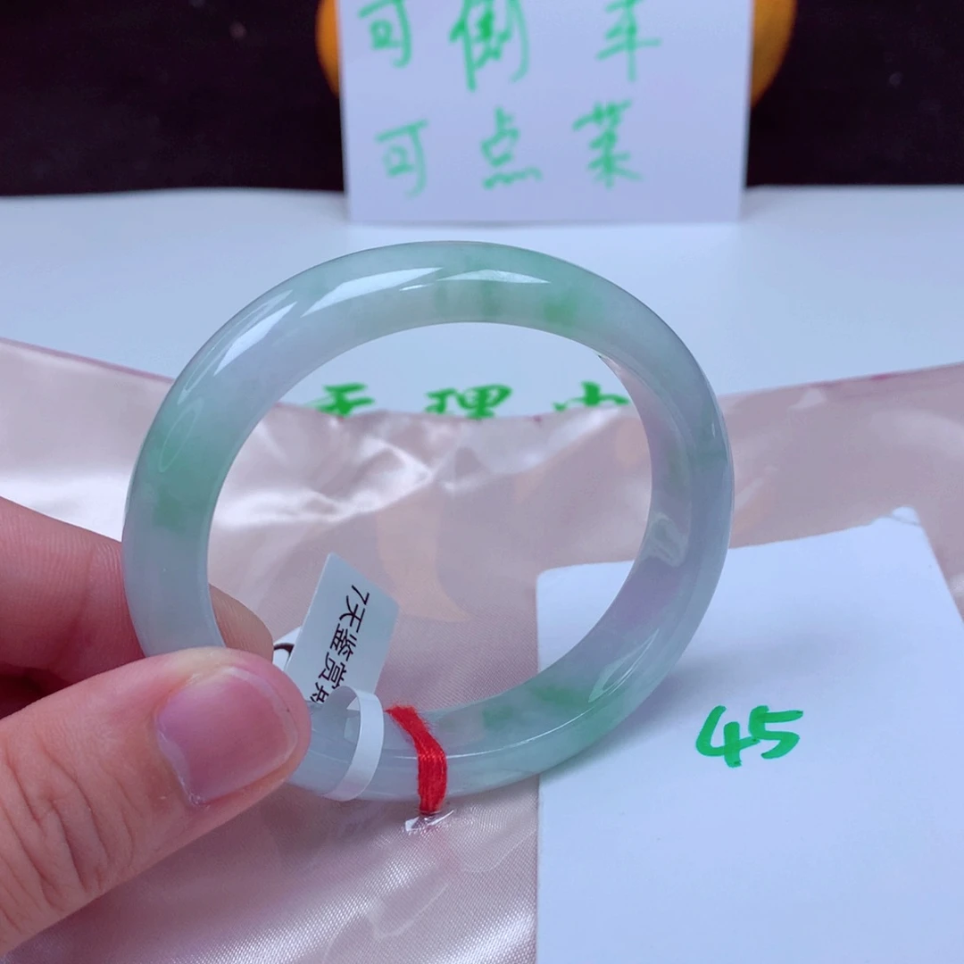 未镶嵌手镯翡翠缅甸天然A货翡翠手镯56.6贵妃