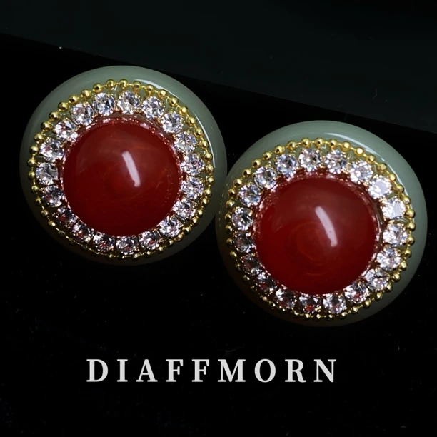 铜合金树脂耳饰 DFM《小贵妇》 高级气质简约贵气优雅耳钉