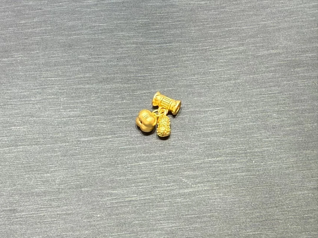 【金展珠宝】足金 好柿花生配件