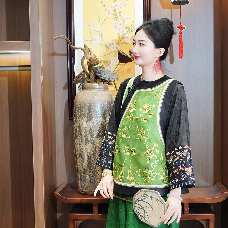 「花信风」乐锦坊复古中国风手工原创设计日常百搭国潮女装汉服马甲