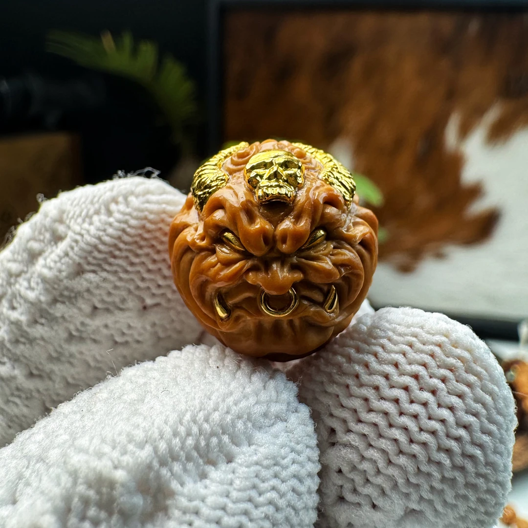 牛佛爷陈文本工 猴头核桃雕刻