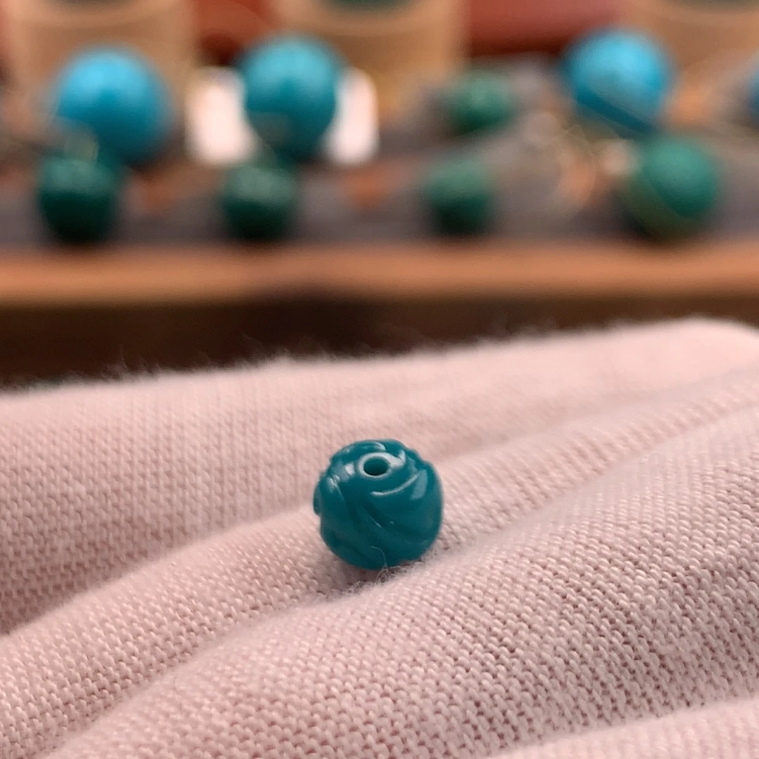 未镶嵌绿松石珠宝半成品6.5x5.2mm