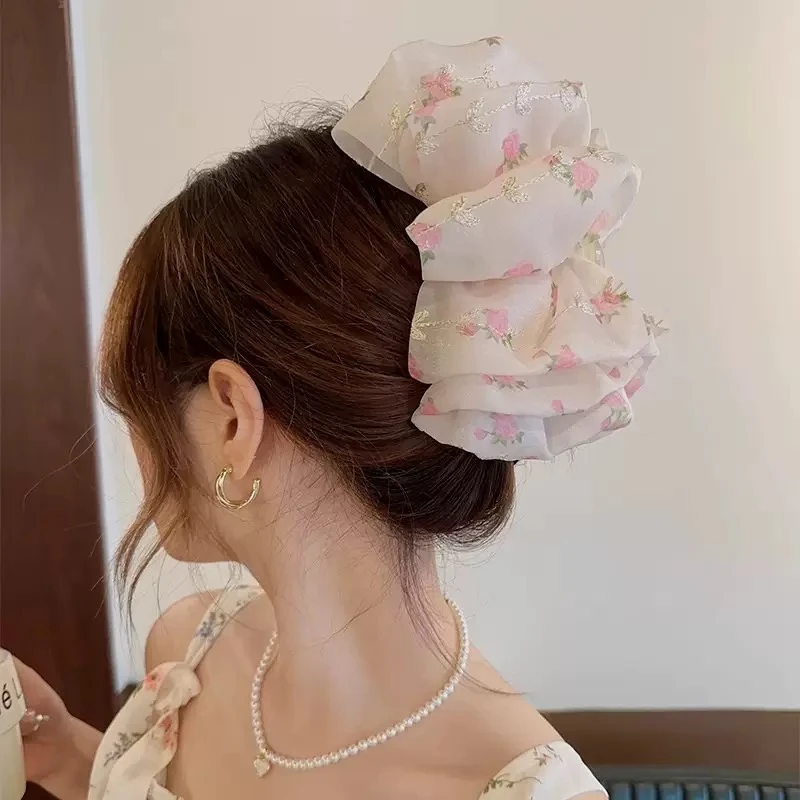 超仙抓夹原创设女少女风千金风发夹鲨鱼夹发饰仙气甜美0001+0002