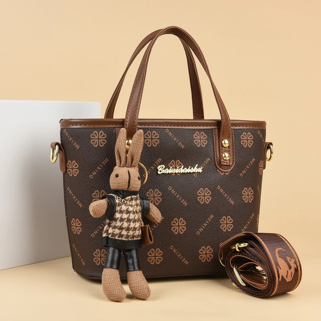 单肩包经典百搭女士斜跨时尚韩版洋气 气质简约休闲  8341棕