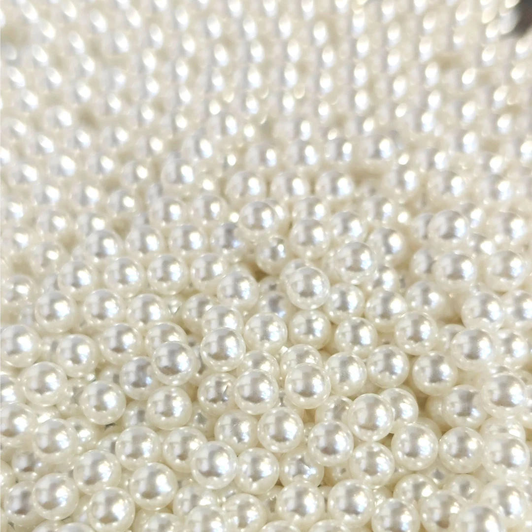 鑫晶水晶高亮仿珍珠 全圆 半圆平底仿珍珠100颗（0.8-4.0mm）