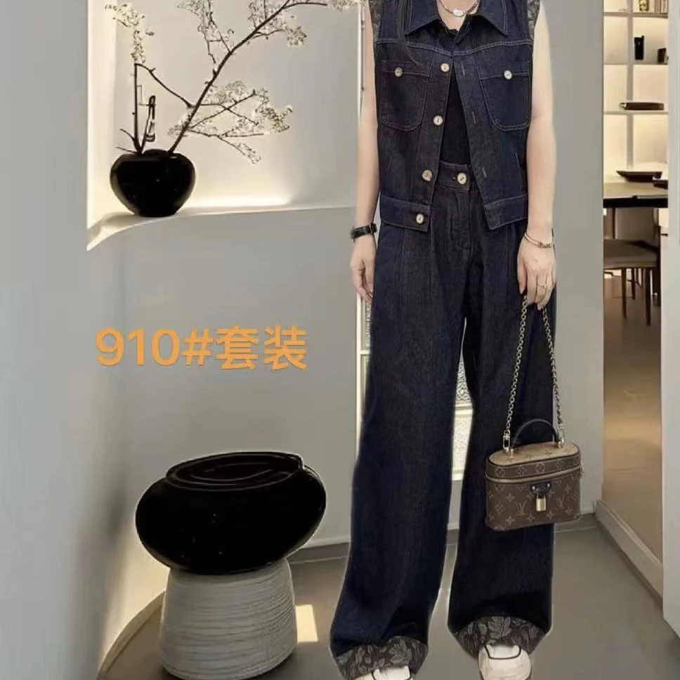 【公主屋现货】牛仔马甲套装910