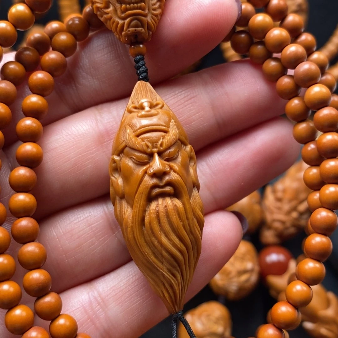 橄榄核手串迷*茫关公链子圆珠