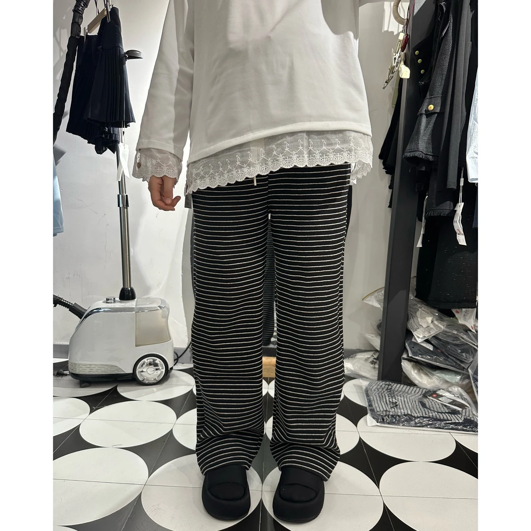 【实体店高品质】孕妈妈糯米裤加绒条纹裤