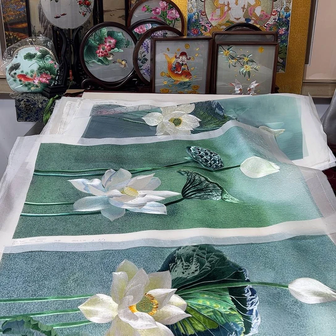 听***~刺绣纯手工刺绣画