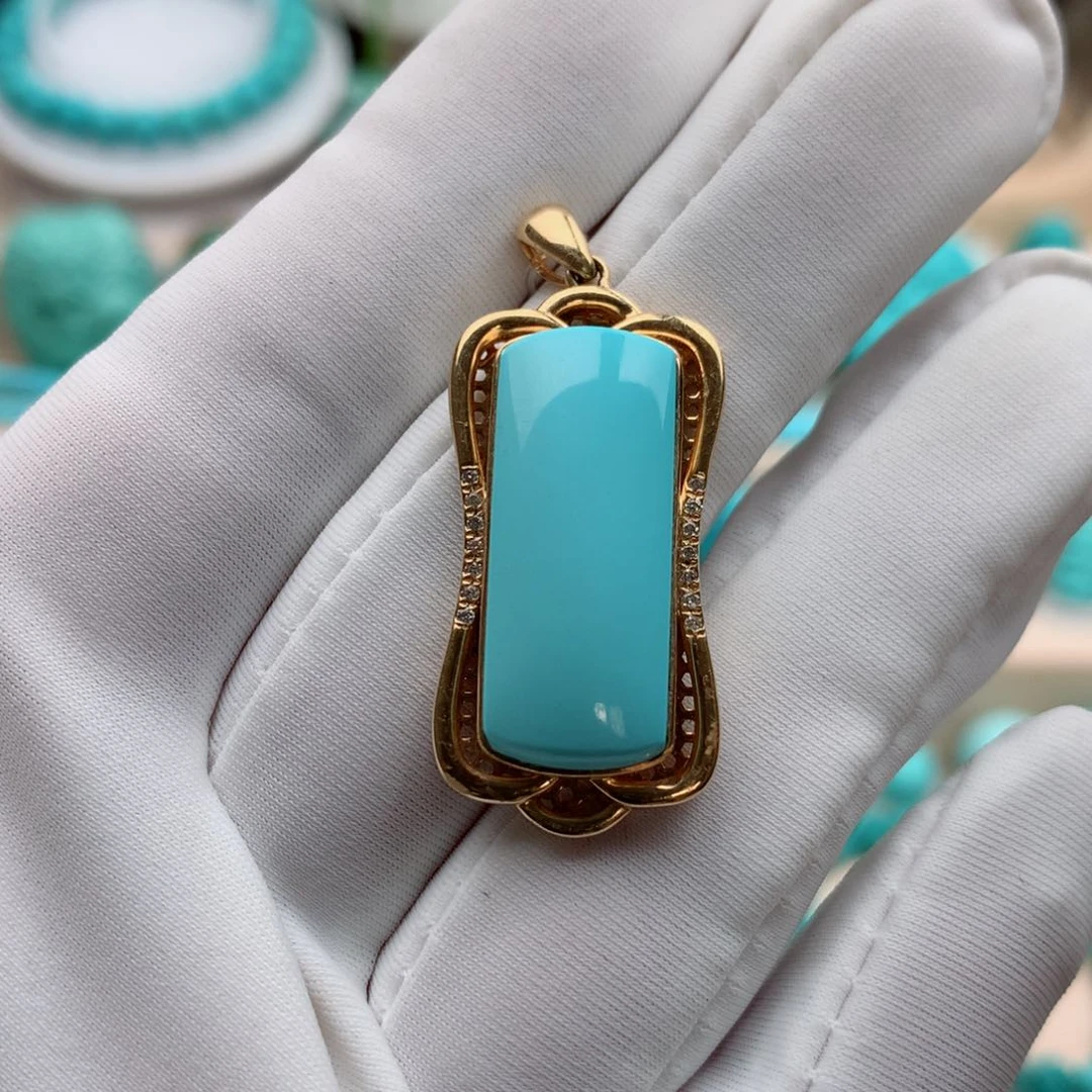 绿松石珠宝奇石未镶嵌7.1克