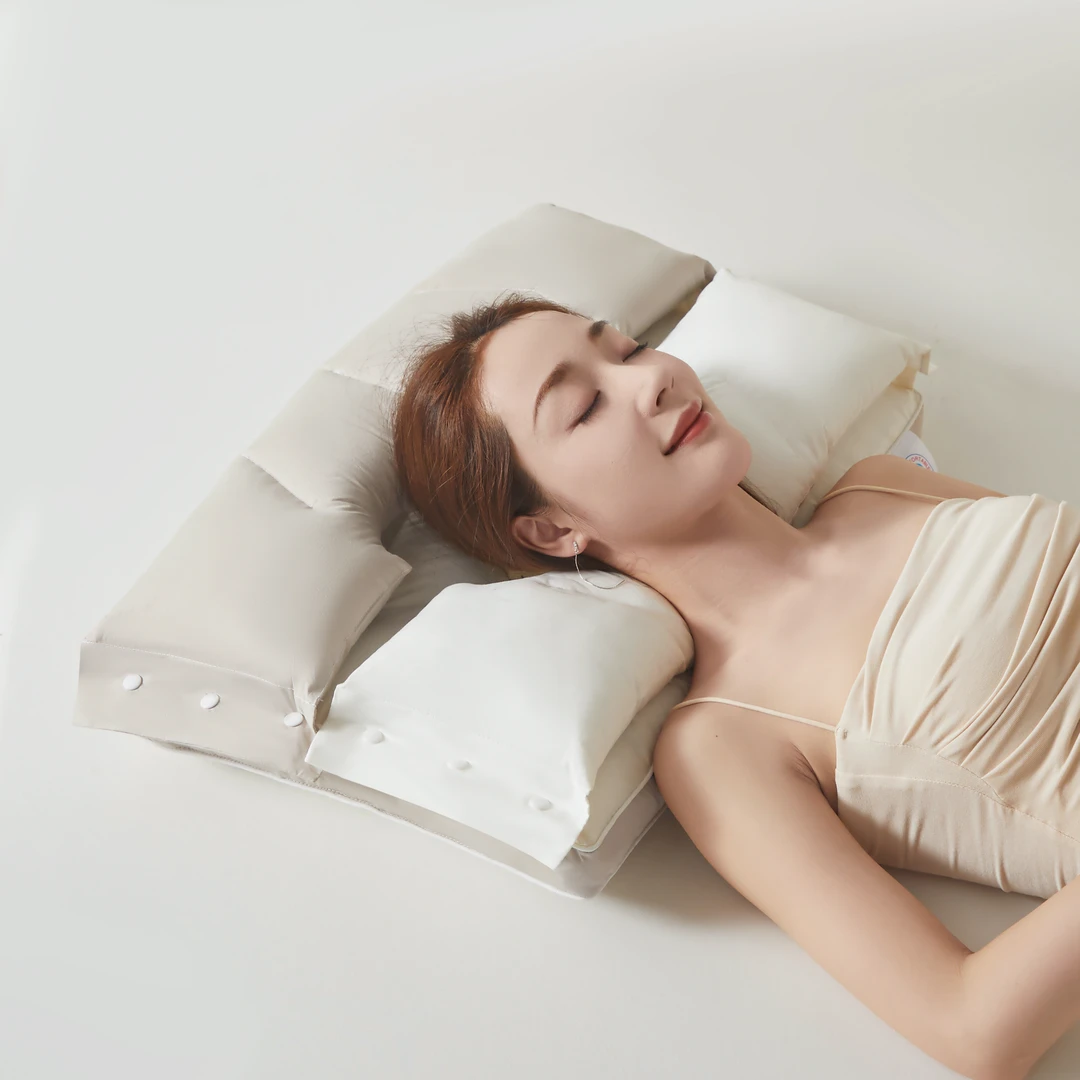 新款牵引枕全棉A类母婴级组合式家用风格成人枕头防螨超柔软枕pro