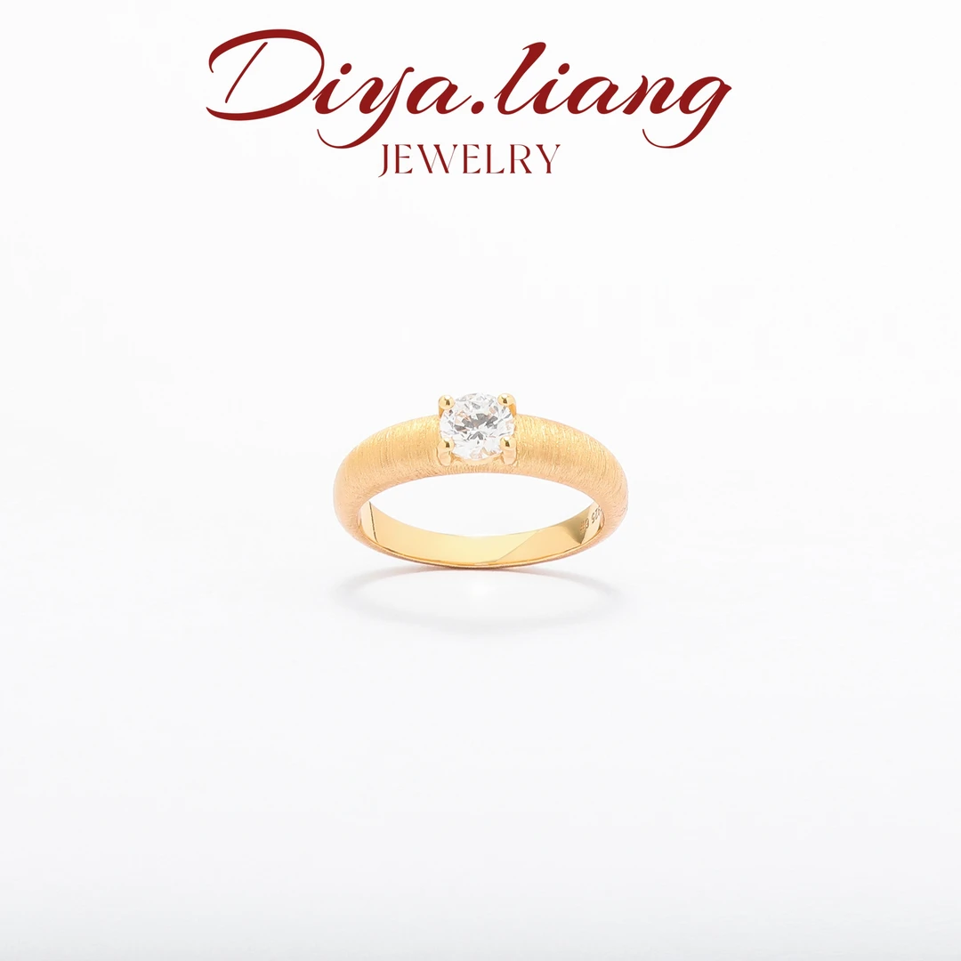 925银戒指 梁雅帝新品【丝绒金凤戒】气质百搭时尚纯银戒指