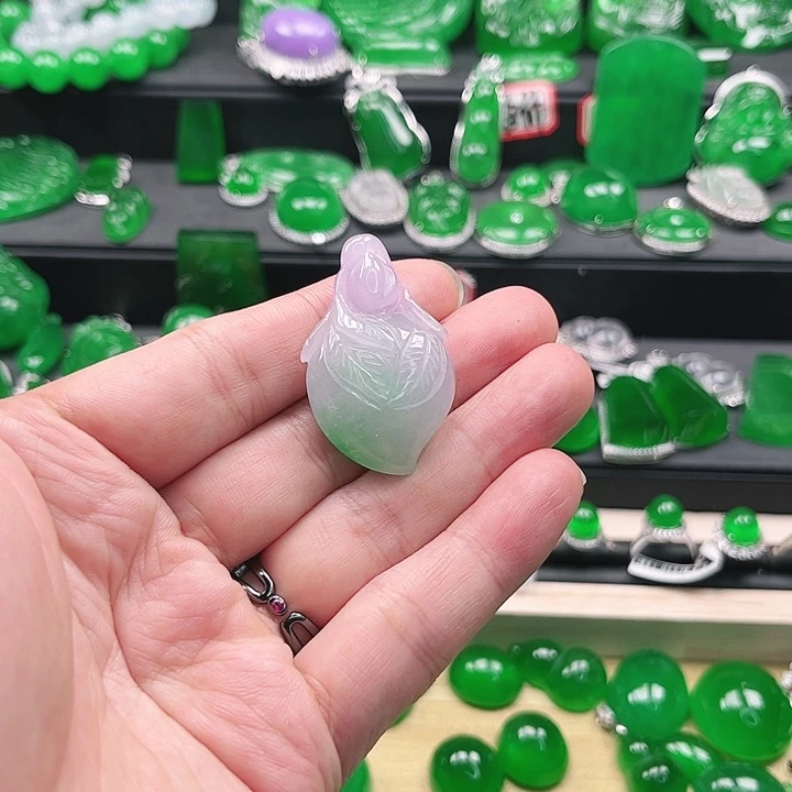 翡翠未镶嵌手链挂件