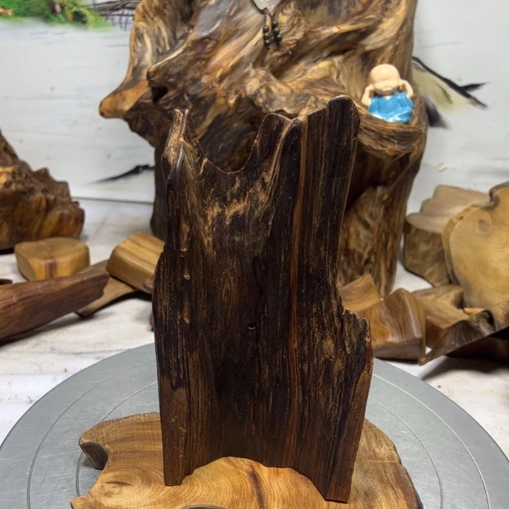 雪***财木一物一拍40摆件