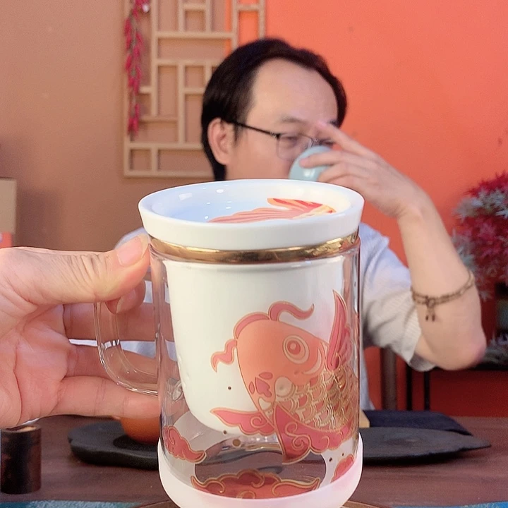 锦鲤泡茶杯85288585855688