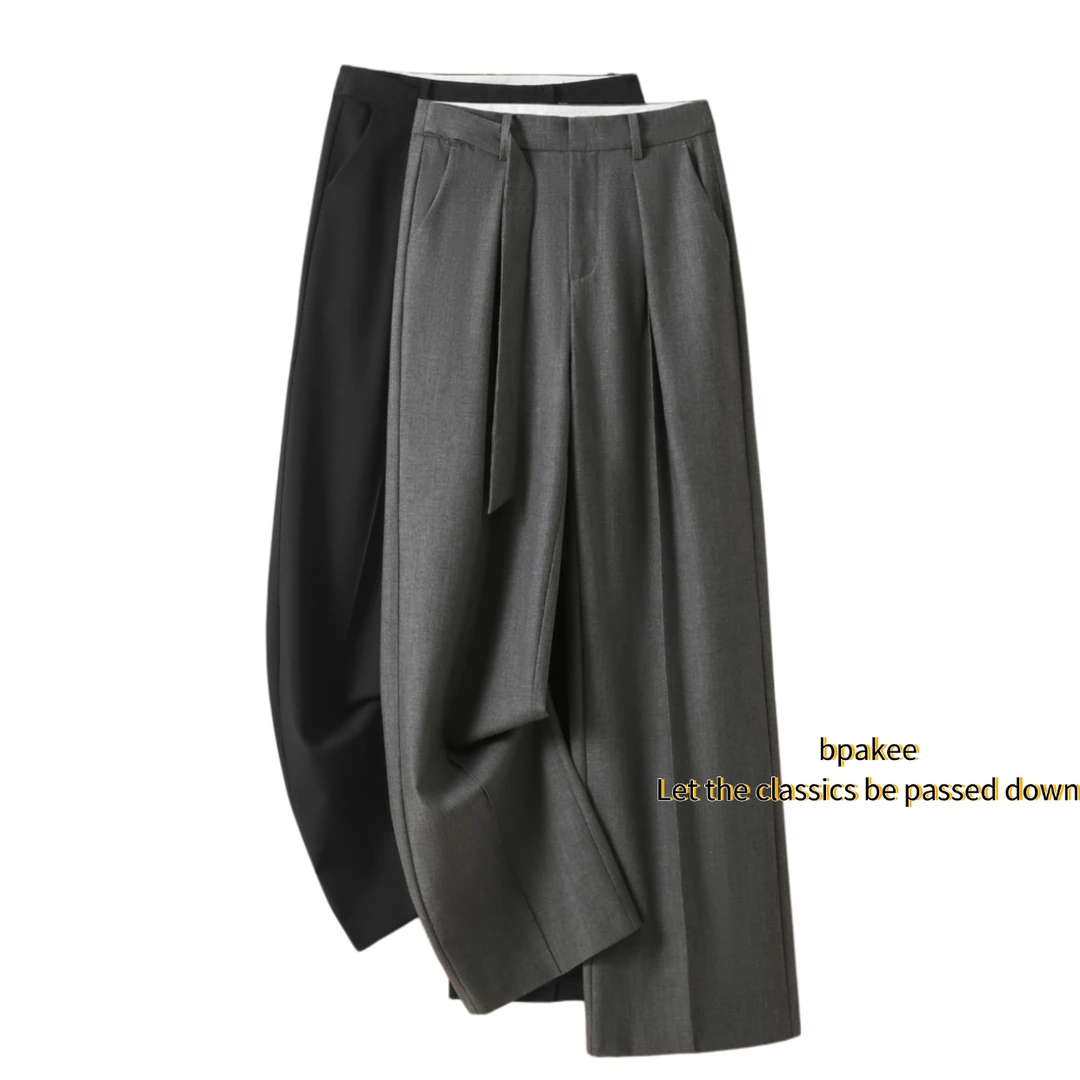 25秋天丝羊毛高级直筒裤