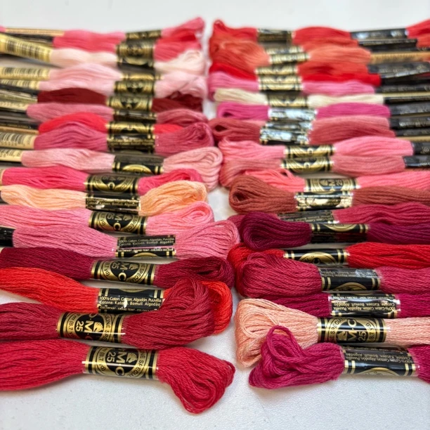 H1453 外来粉红色系绣线，40色