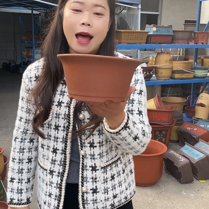 红泥碗盆大号一个花盆紫砂花盆